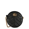 GUCCI GG MARMONT MINI BLACK LEATHER SHOULDER BAG,3388099