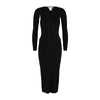 DION LEE BLACK CORSETED JERSEY MIDI DRESS,3881603