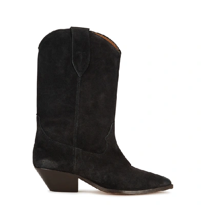 Isabel Marant Duerto' Black Western Style Boots In Suede