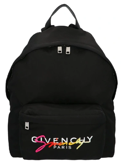 Givenchy Black Urban Sunset Signature Logo Print Backpack