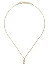 AS29 14KT YELLOW GOLD DIAMOND FIVE NECKLACE