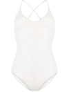 Duskii Margot Ribbed Swimsuit In White