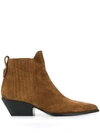 FURLA LADY M SUEDE ANKLE BOOTS