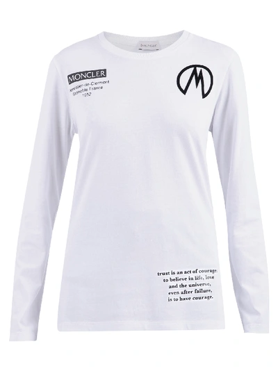 Moncler Branded T-shirt In White