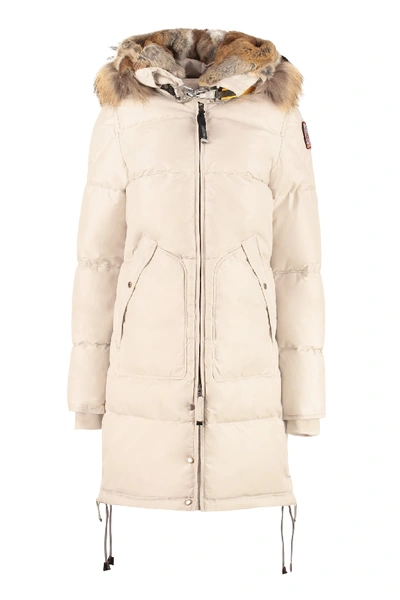 Parajumpers Long Bear Hooded Parka In Beige