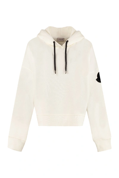 Moncler Cotton Hoodie In White