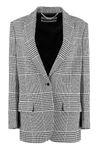 Off-white Houndstooth-check Single-breasted Blazer In Multicolor