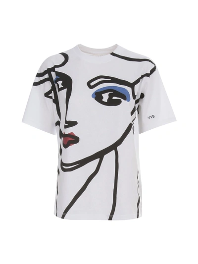 Victoria Beckham Beauty Face T-shirt In White