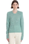 Isabel Marant Chunky Knit Mohair-wool Blend Jumper In Green