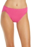 Natori Bliss Cotton Girl Briefs In Raspberry Crush