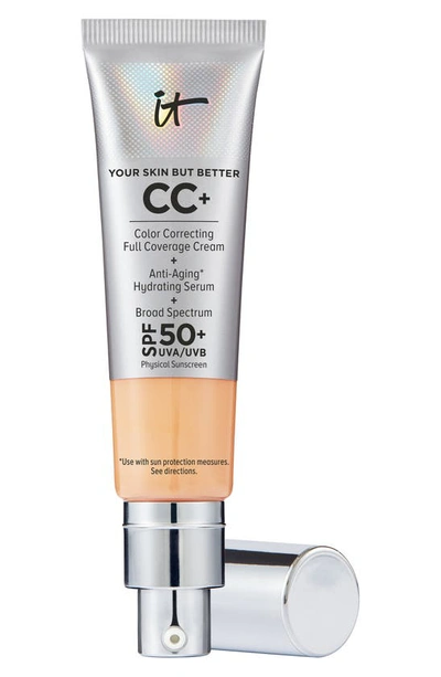 It Cosmetics Cc+ Cream Full Coverage Color Correcting Foundation With Spf 50+ Neutral Medium 1.08 oz/ 32 ml