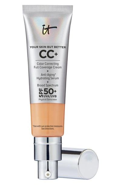 It Cosmetics Cc+ Cream Full Coverage Color Correcting Foundation With Spf 50+ Neutral Tan 1.08 oz/ 32 ml