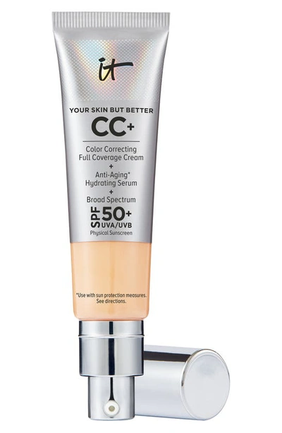 It Cosmetics Cc+ Cream Full Coverage Colour Correcting Foundation With Spf 50+ Light Medium 1.08 oz/ 32 ml