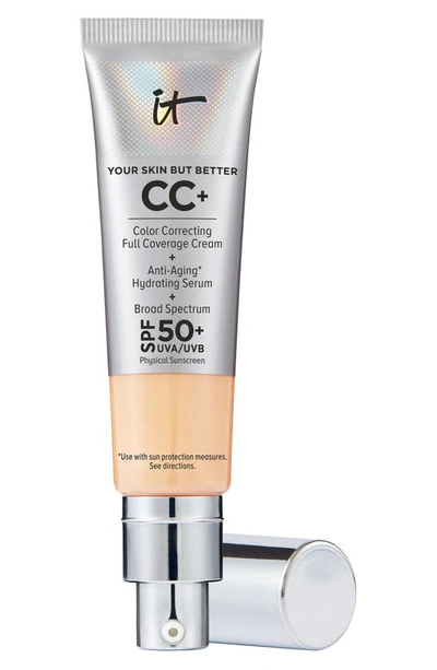 It Cosmetics Cc+ Cream Full Coverage Color Correcting Foundation With Spf 50+ Light Medium 1.08 oz/ 32 ml