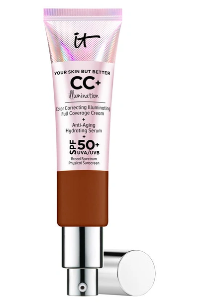 It Cosmetics Cc+ Cream Illumination With Spf 50+ Deep 1.08 oz/ 32 ml