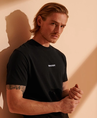 Superdry Micro Logo Box Fit T-shirt In Black