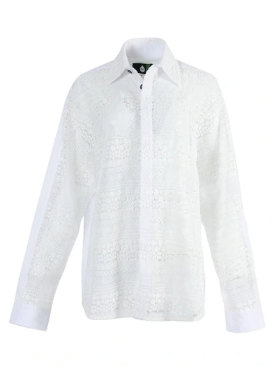 Natasha Zinko White Lace Long Sleeve Shirt