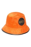 GUCCI LOGO PATCH GG NYLON BUCKET HAT,6271154HK79
