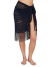 Bleu Rod Beattie On The Fringe Sarong Cover-up In Black