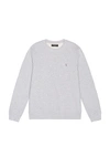 Allsaints Mens Sacremento Gre Raven Crewneck Brushed-cotton Sweatshirt S In Grey Marl
