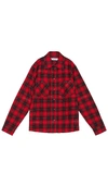 OFF-WHITE Stencil Flannel Check Shirt,OFFF-MS198