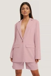 Jldrae X Na-kd Boyfriend Blazer - Pink In Blush