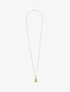 HERMINA ATHENS HYGIEIA YELLOW GOLD-PLATED AND ZIRCONIA NECKLACE,R03633245