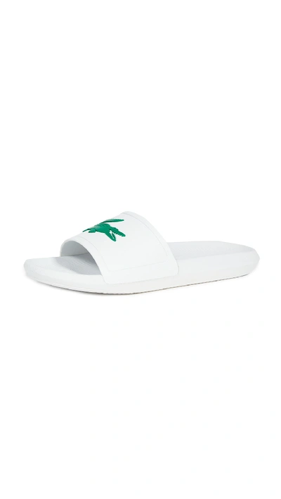 Lacoste Logo-print Open-toe Sandals In White