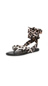 GANNI PUFFY WRAP SANDALS