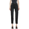 LEVI'S BLACK WEDGIE FIT ANKLE JEANS