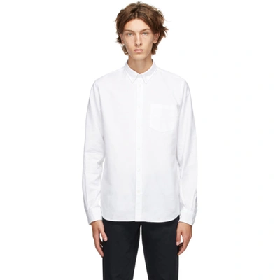Norse Projects Anton Button-down Collar Cotton Oxford Shirt In White