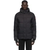 CANADA GOOSE BLACK DOWN ARMSTRONG HOODY JACKET