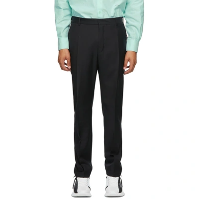 Givenchy Black Wool Travel Jogger Trousers In 001-black