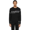 GIVENCHY GIVENCHY BLACK AND WHITE SPLIT LOGO SWEATER