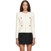 BALMAIN BALMAIN WHITE TWEED JACKET