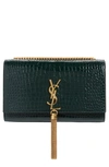 Saint Laurent Medium Kate Leather Shoulder Bag In Mint