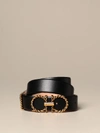 FERRAGAMO GANCINI LEATHER BELT,11457080