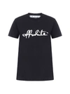 OFF-WHITE SCRIPT LOGO COTTON T-SHIRT,11457166