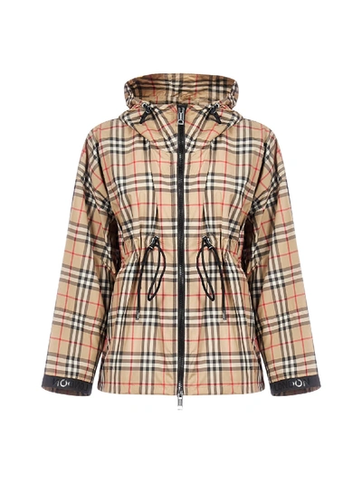 Burberry Backton Vintage Check Nylon Jacket In Archive Beige