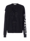 GIVENCHY LOGO AND CUT-OUT SLEEVES WOOL SWEATER,11457115