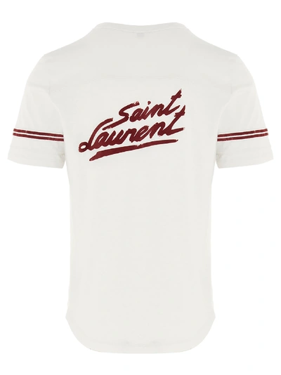 Saint Laurent T-shirt In Bordeau