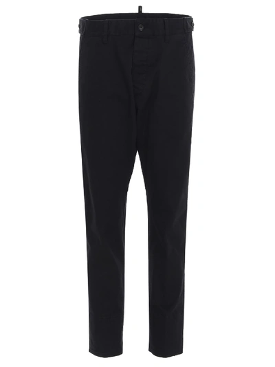 Dsquared2 17cm Admiral Fit Cotton Twill Pants In Blue