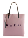 MARNI TWO-TONE SHOPPING BAG WITH FRONT LOGO,11457030