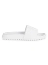 FENDI MEN'S DIAGONAL LOGO POOL SLIDES,400012625175