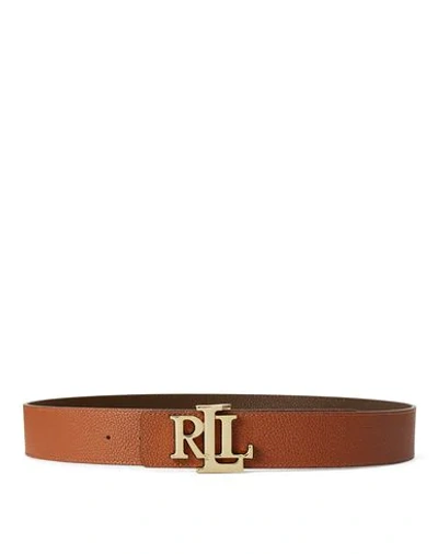 Lauren Ralph Lauren Reversible Leather Belt Woman Belt Brown Size M Bovine Leather