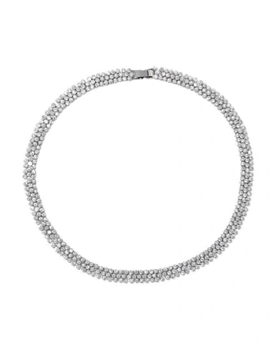 Cz By Kenneth Jay Lane Necklaces In Silver