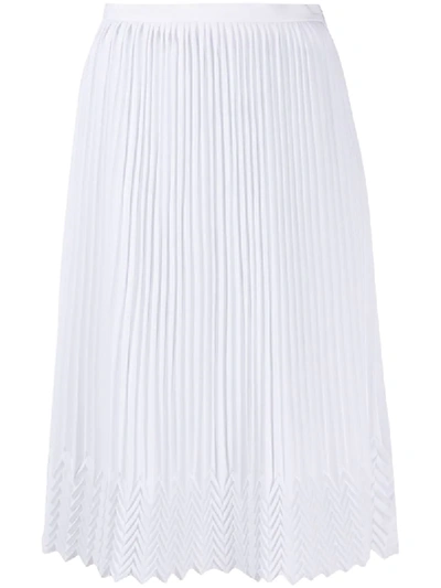 Marco De Vincenzo Pleated Midi Skirt In White