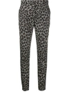 VERSACE LEOPARD PRINT TAILORED TROUSERS