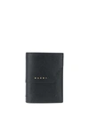 MARNI LOGO-PRINT LEATHER BI-FOLD WALLET