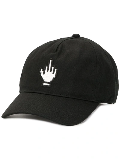 Mostly Heard Rarely Seen 8-bit Middle Finger Baseball Cap In Black